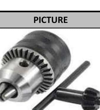 Drill chuck keyless, 6 mm CHUCK-KEYLESS-6MM CHUCK-KEYLESS-6MM