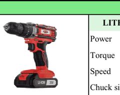 Global Power Global Power Lithium Cordless Impact Driver, 10mm GPG-BTD-59 GPG-BTD-59