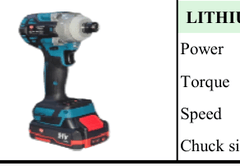 Global Power Global Power Lithium Cordless Impact Driver Qc 6.35mm GPG-BTID-15 GPG-BTID-15