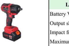 Global Power Global Power Lithium Cordless Impact Wrench GPG-BTIW-5 GPG-BTIW-5