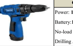 Global Power Global Power Cordless Drill 12V 25Nm Torque G0312D G0312D